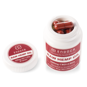 Endoca RAW CBD Hemp Oil Capsules 1500 mg. CBD + CBDa
