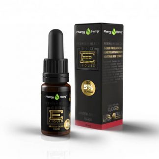 PharmaHemp Premium Black CBD E-Liquid 5% - 10 ml